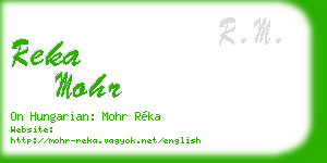 reka mohr business card