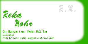 reka mohr business card